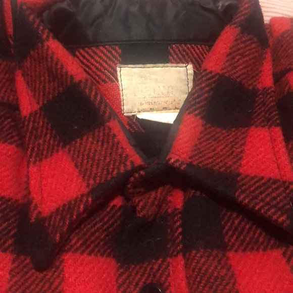 Vintage Melton Wintermaster Buffalo Plaid Wool Button-up Shirt - Picture 2 of 12